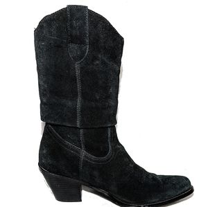 Suede Cowgirl / cowboy heeled boots
